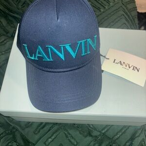 Lanvin Deep Blue and Teal Cap